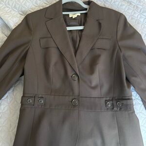 LOFT Dark Brown Suit Jacket